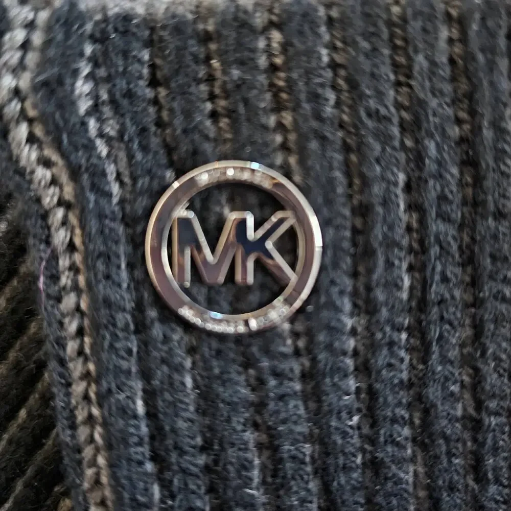 Michael Kors Women's Black 3-in-1 Plaited Fisherman Ribbed Mitten Gloves Size OS
